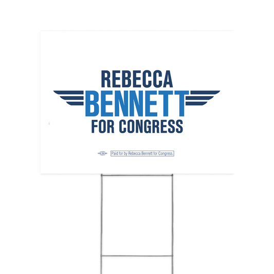Rebecca Bennett for Congress Double-sided Yard Sign
